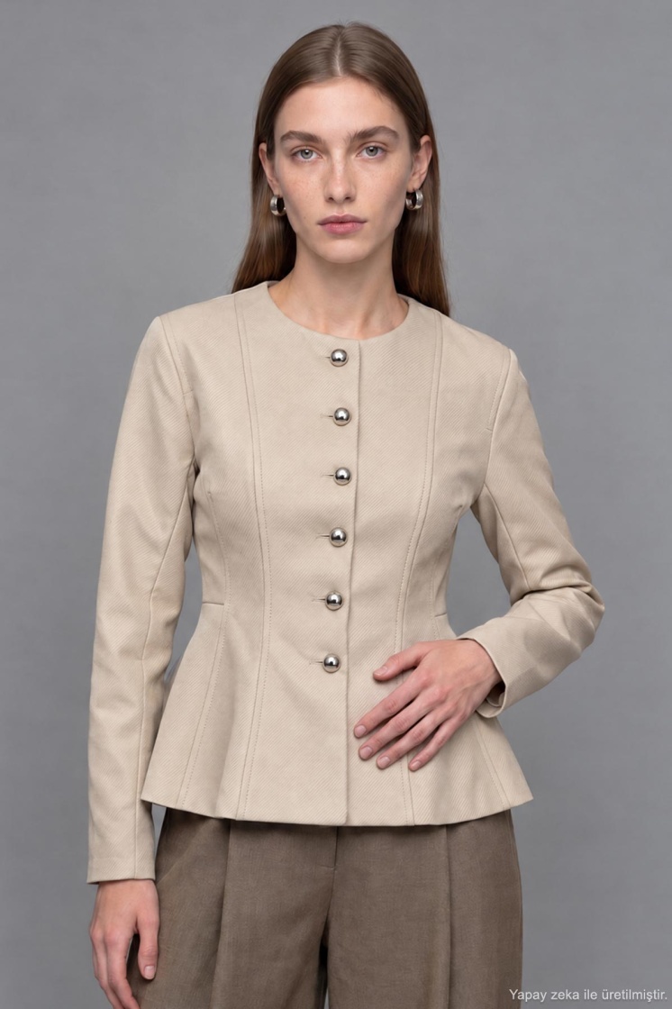 Premium Peplum Form Taş Ceket
