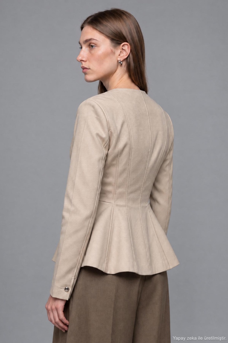 Premium Peplum Form Taş Ceket