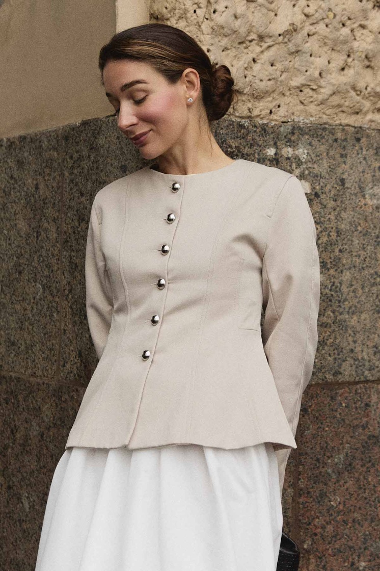 Premium Peplum Form Taş Ceket - 2