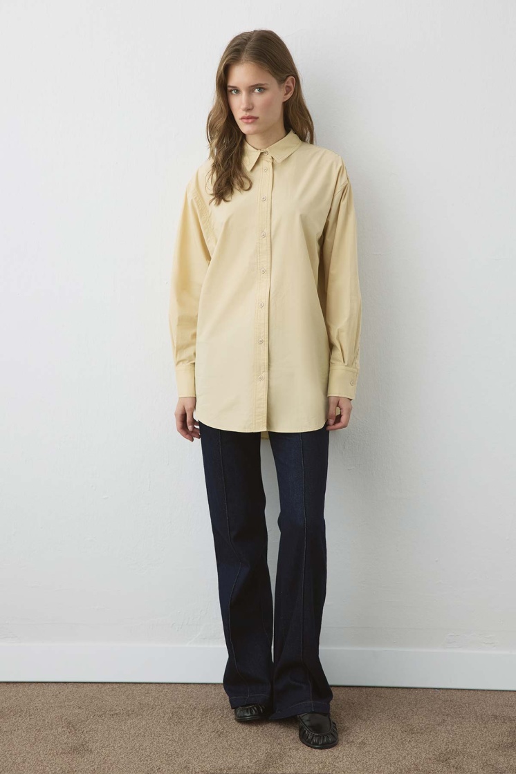 Premium Poplin Butter Yellow Gömlek