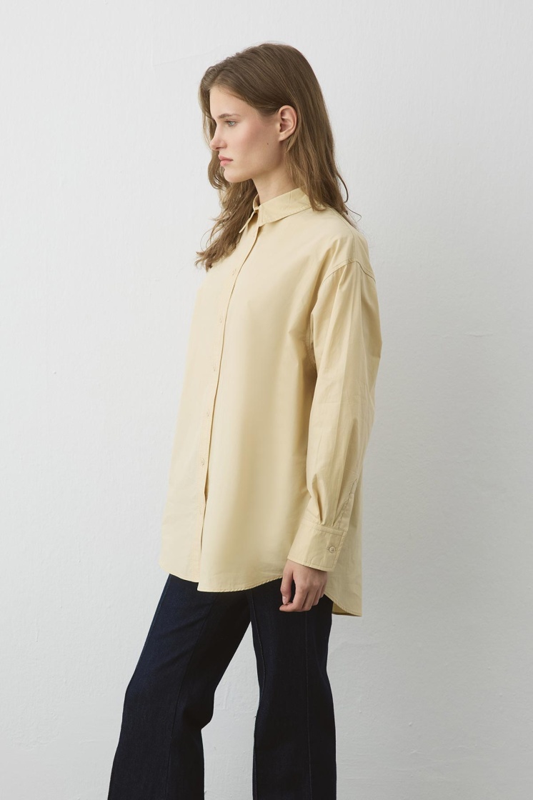 Premium Poplin Butter Yellow Gömlek