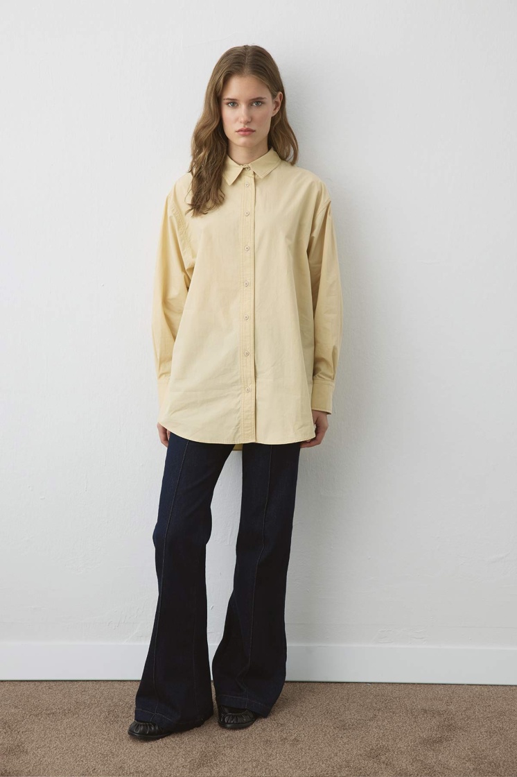 Premium Poplin Butter Yellow Gömlek