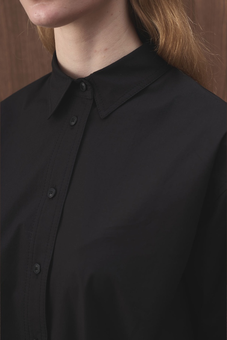 Premium Poplin Siyah Gömlek