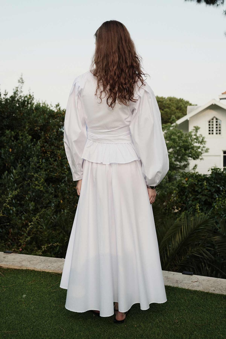 Princess Pamuklu Beyaz Etek Takım - 6