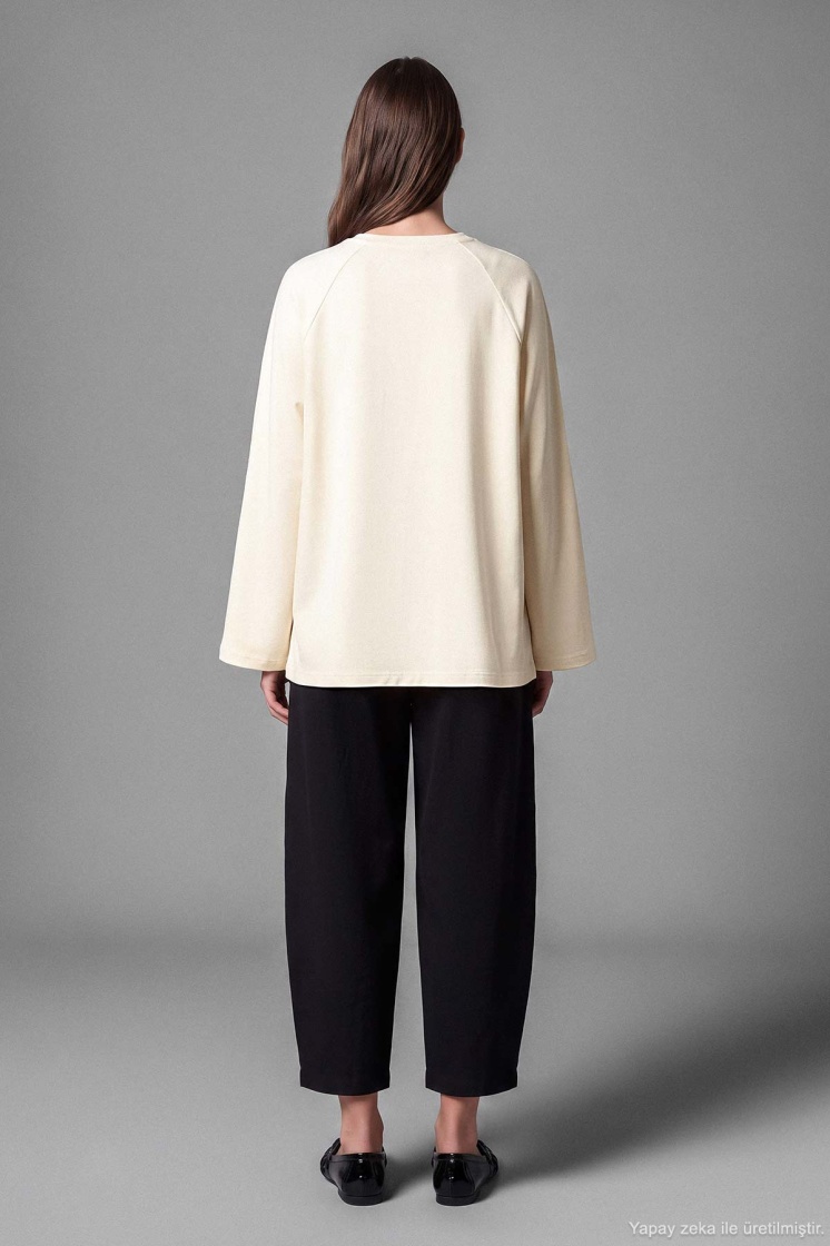 Reglan Basic Beyaz Tşört - 5