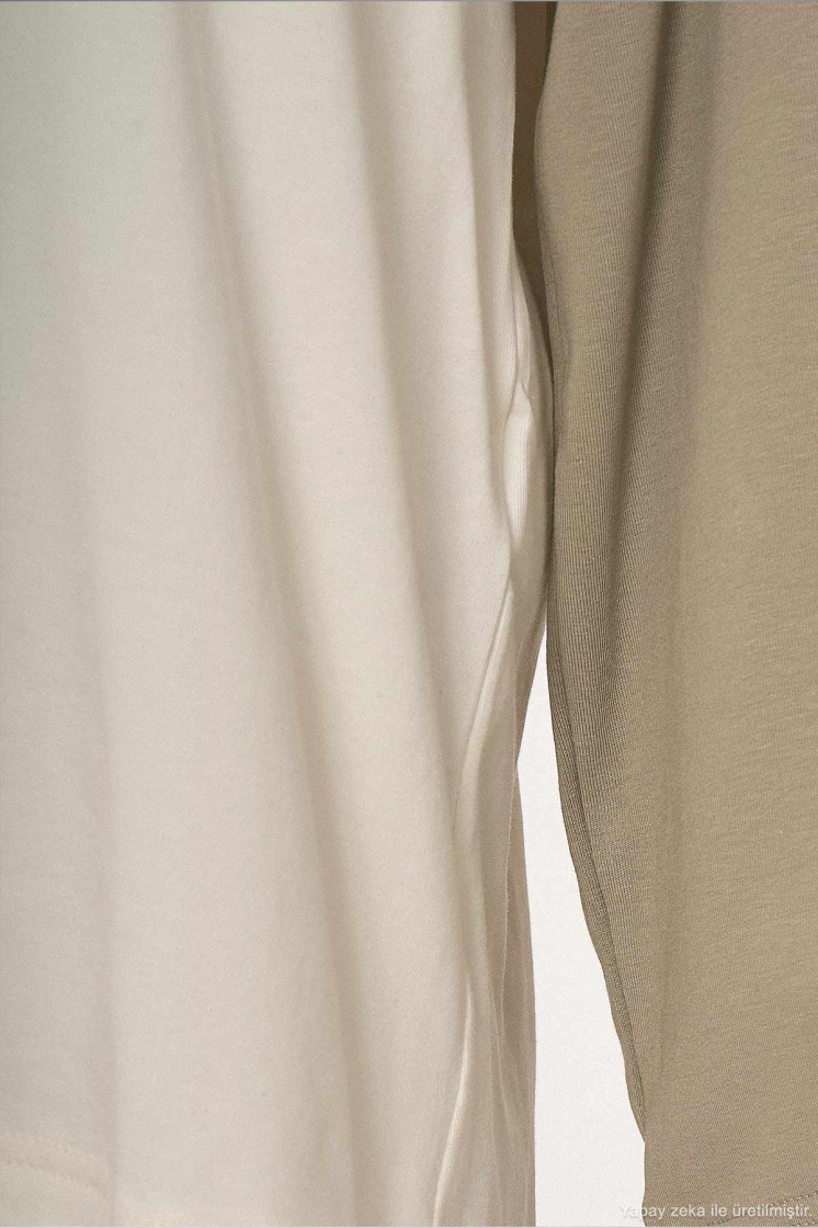 Reglan Çift Renk Çağla Tişört - 4