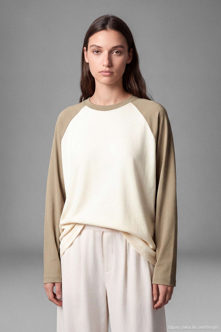 Reglan Çift Renk Çağla Tişört - 3