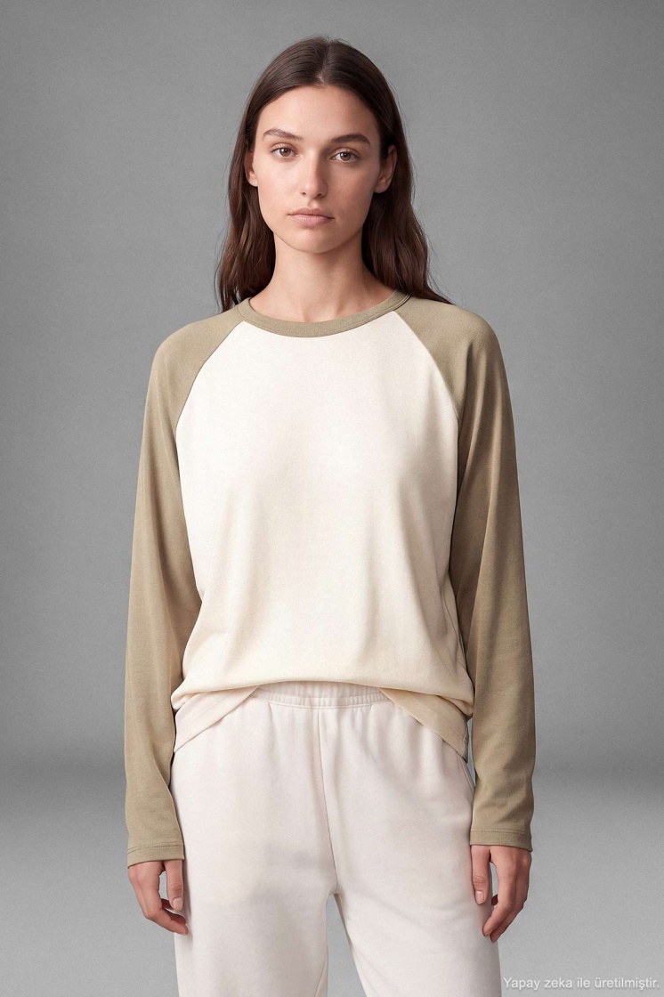 Reglan Çift Renk Çağla Tişört - 5