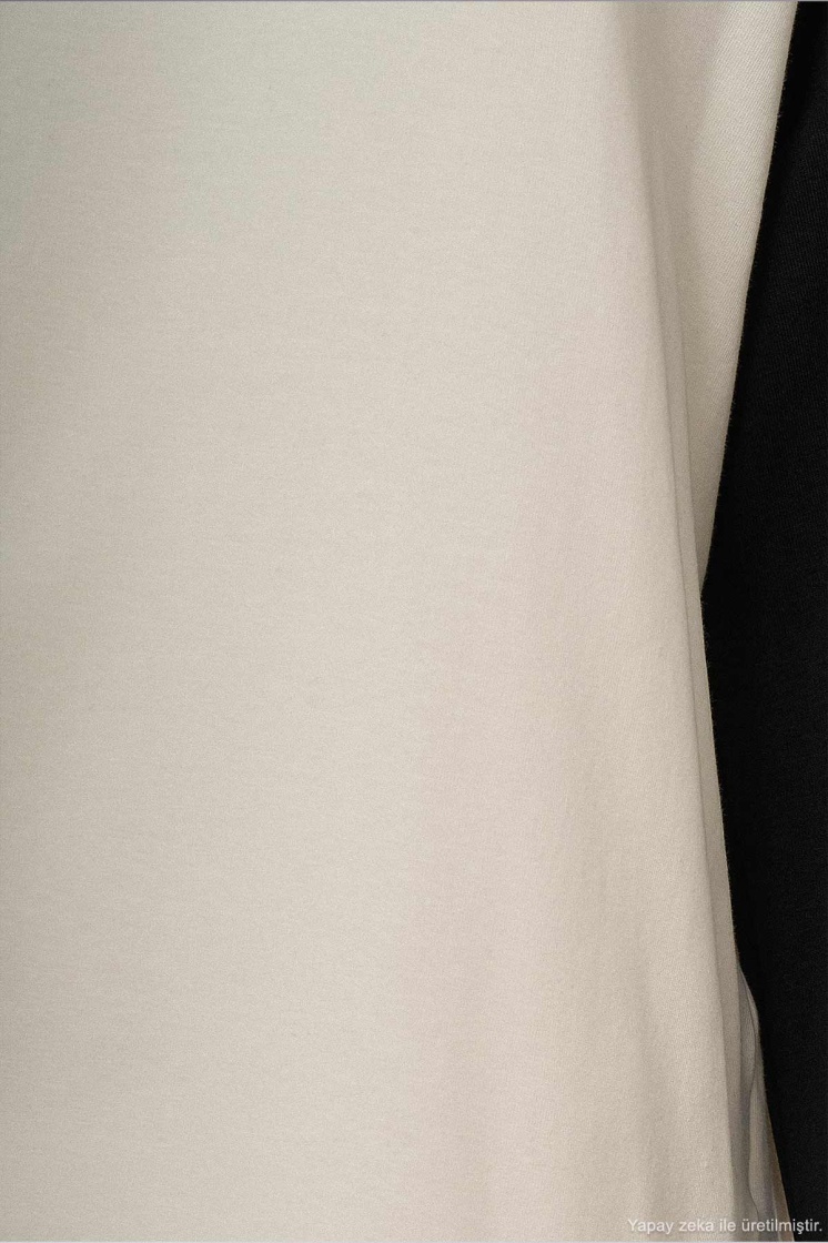 Reglan Çift Renk Siyah Tişört