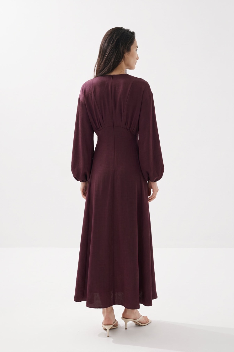 Reglan Kol Bordo Elbise