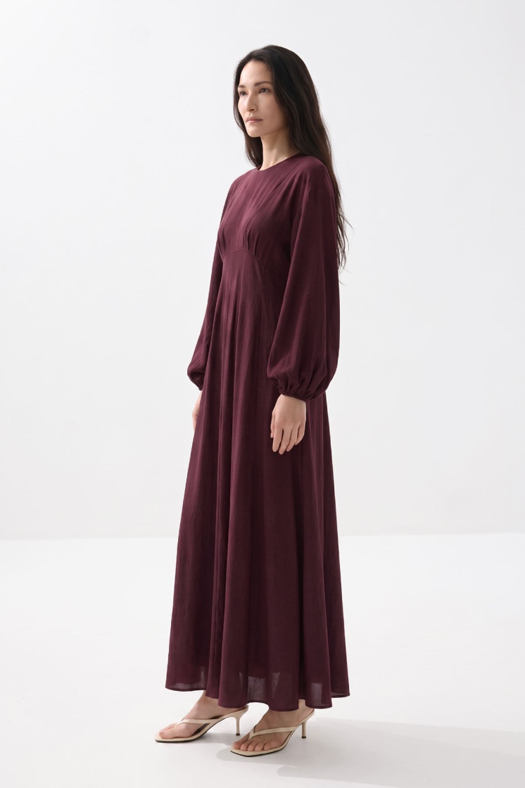 Reglan Kol Bordo Elbise