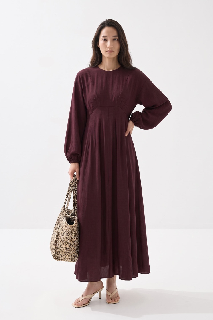 Reglan Kol Bordo Elbise