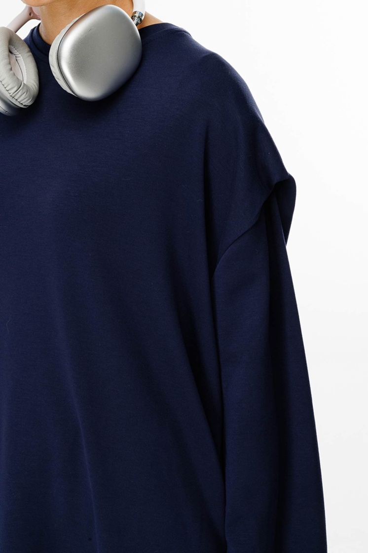 Vatkalı Compact Pamuk Lacivert Sweatshirt