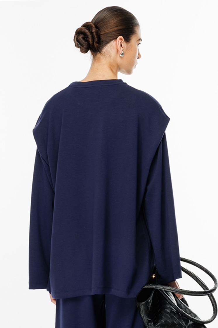 Vatkalı Compact Pamuk Lacivert Sweatshirt - 6