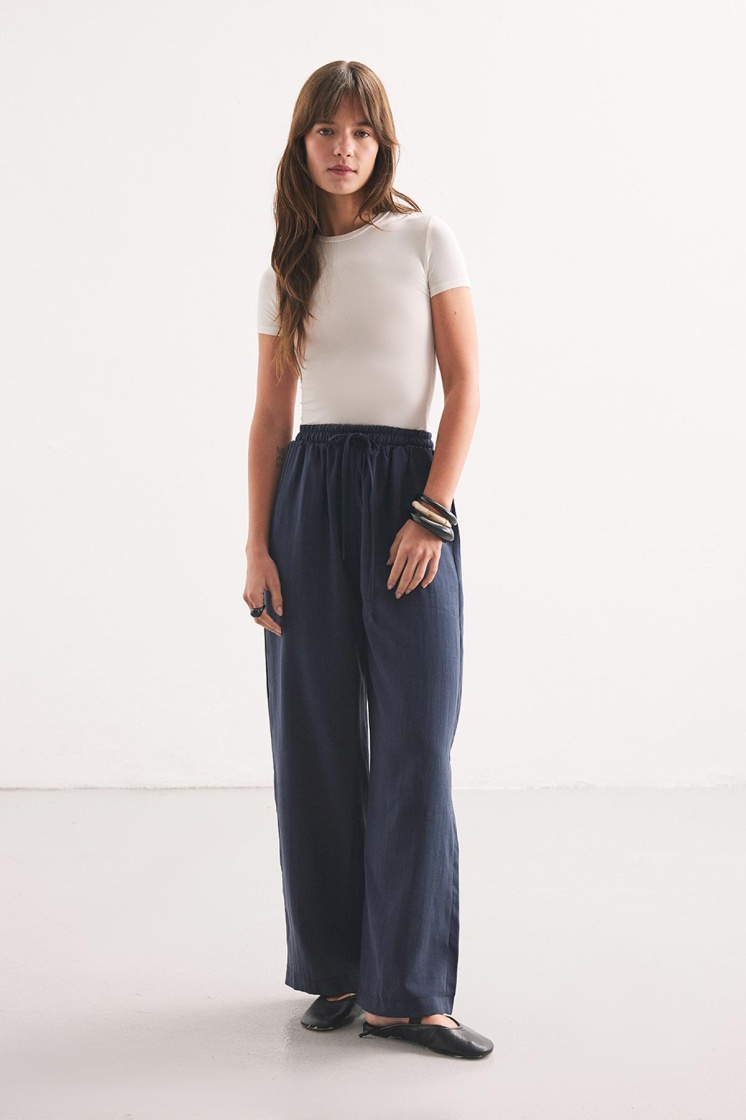 Yarasa Kol Pelerin Detaylı Lacivert Pantolon Takım - 7