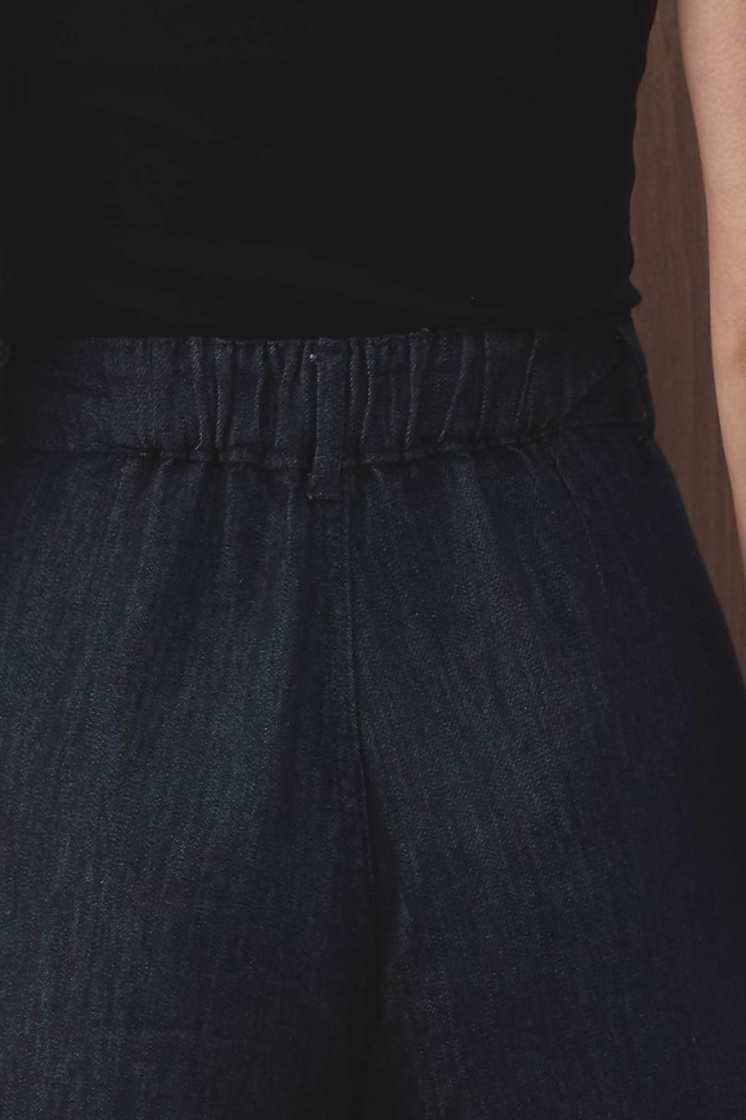 Yüksek Bel Minimal Denim Lacivert Pantolon