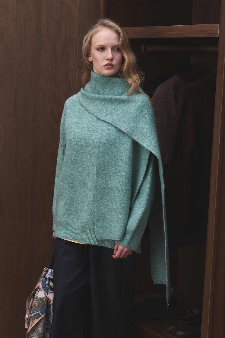 Yumuşak Dokulu Soft Mint Atkı - 7