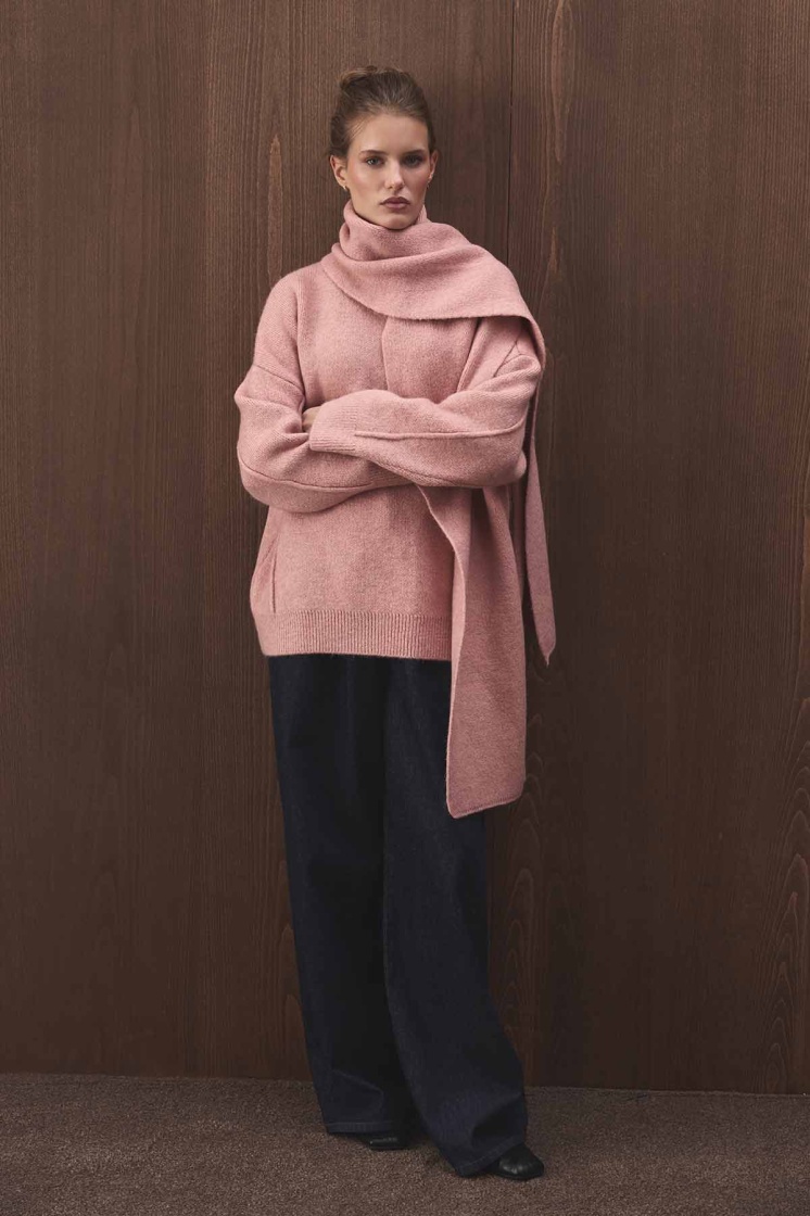 Yumuşak Dokulu Soft Pembe Atkı