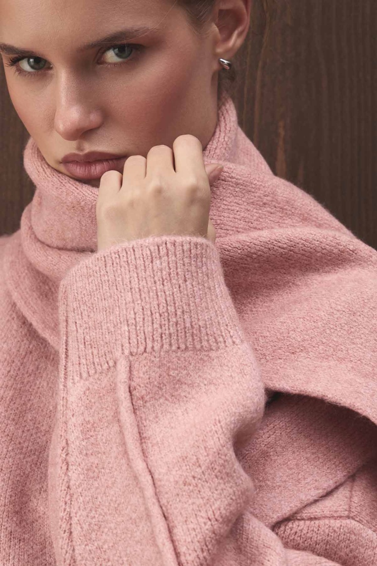 Yumuşak Dokulu Soft Pembe Atkı